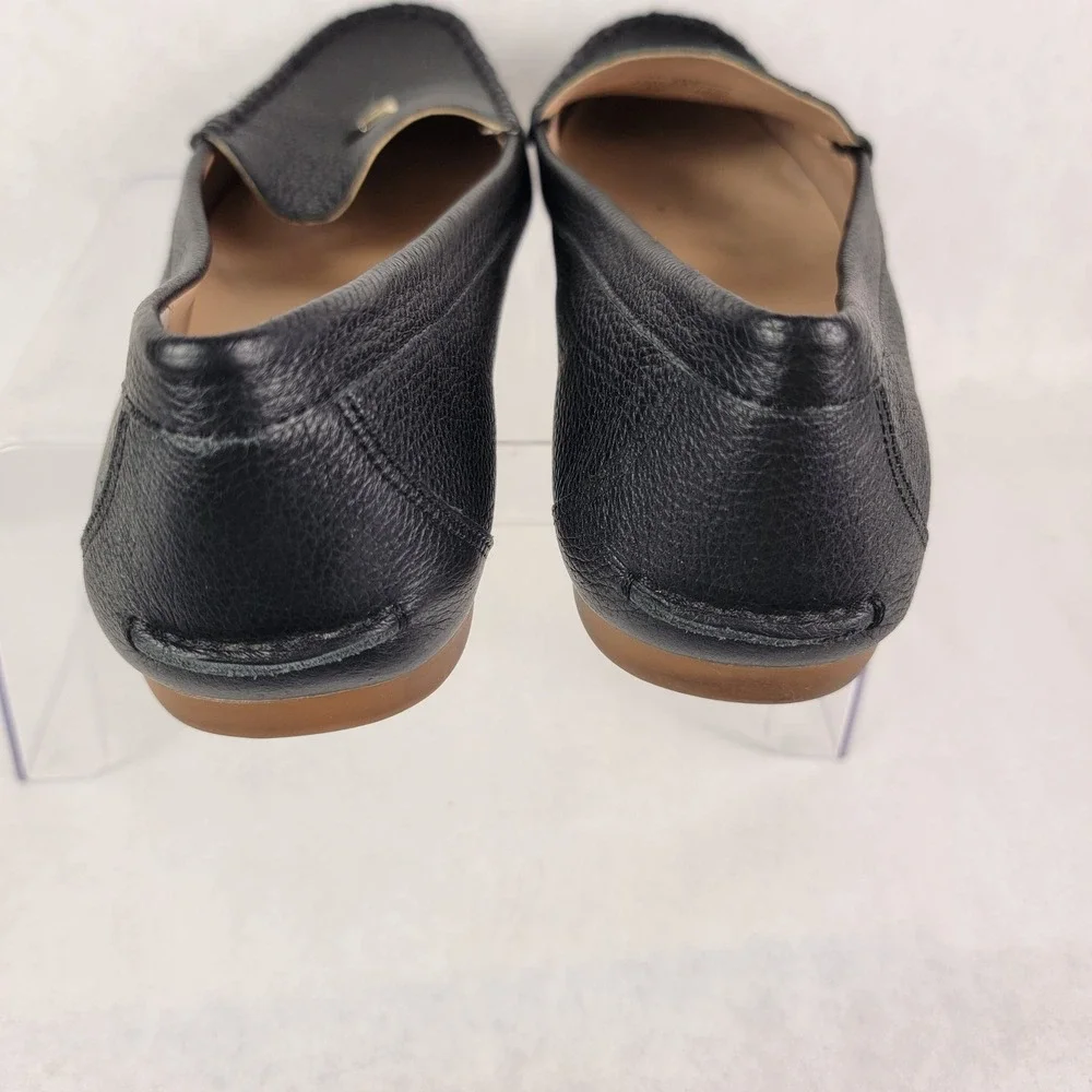 Kate Spade Carly Black Leather Loafers Flats Womens 9.5 Driving Shoe Elegant